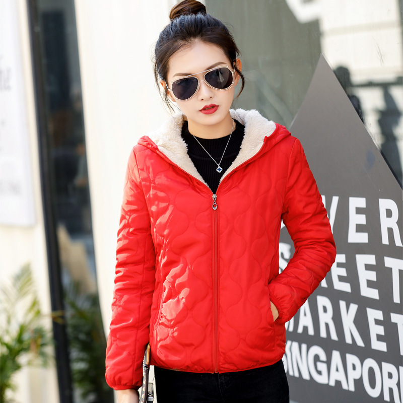 

2021 The New New New Female Winter Cotton-padded Jacket Short Casual Fine Light Plus Thick Coat Ggof, 008