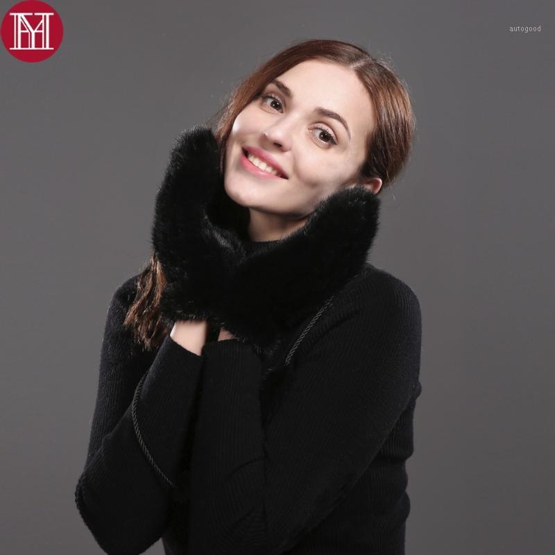 

Five Fingers Gloves 2021 Style Women Real Lovely Ladies 100% Genuine Warm Knitted Mittens1