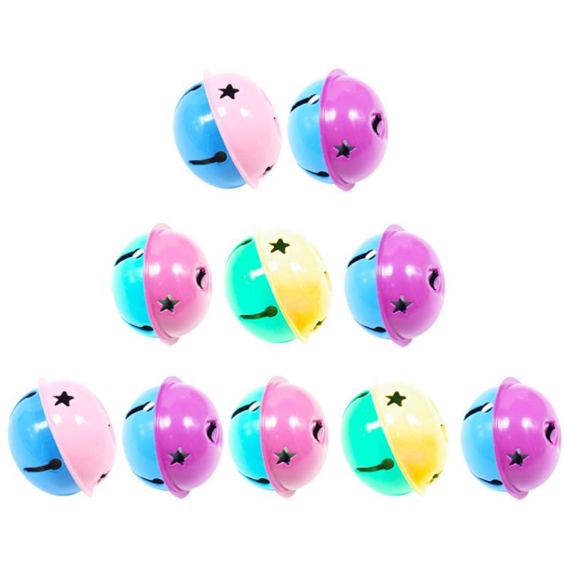 

40Pcs Christmas Cartoon Jingle Bell Dog Pendant Decor No Rope Random Color