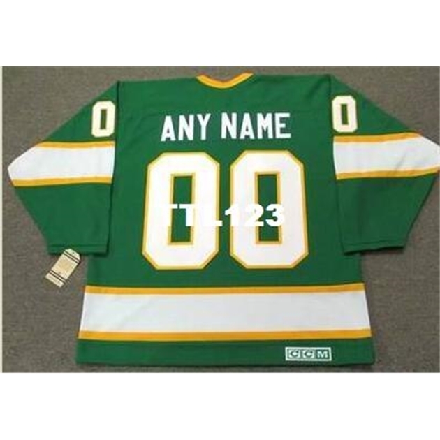 

740 MINNESOTA NORTH STARS 1967 CCM Vintage Customized "Any Name & Number(s)" Hockey Jersey or custom any name or number retro Jersey, Green