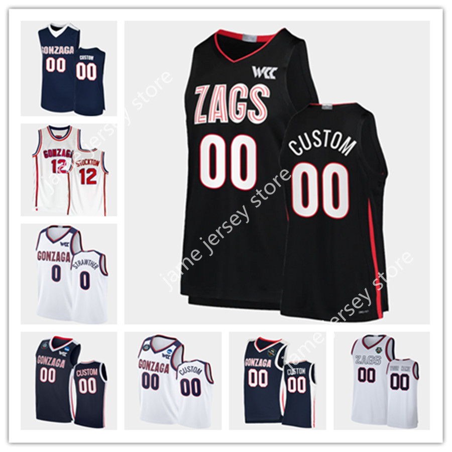 

ZAGS Gonzaga Bulldogs Stitched Basketball Jersey 3 Andrew Nembhard 11 Nolan Hickman 2 Drew Timme 22 Anton Watson 5 Martynas Arlauskas 45 Rasir Bolton 25 Colby Brooks, Black