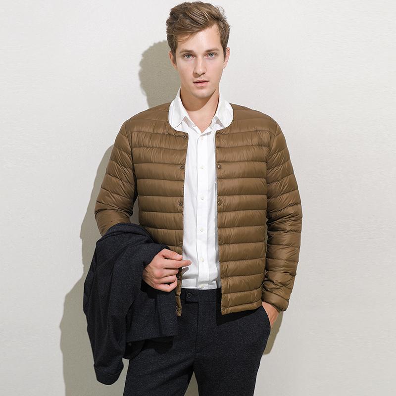 

2020 new lightweight down jacket men wear long-sleeved inner gallbladder winter light body wear bottom, Black
