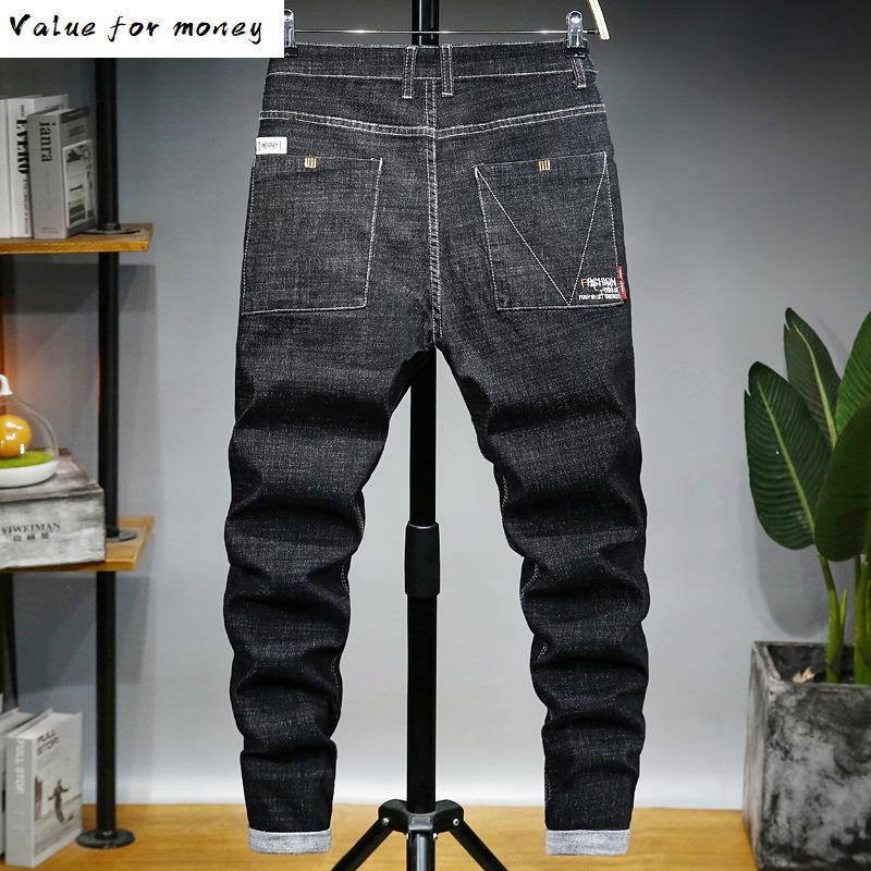 

jeans men's Spring men's loose and oversized pants 50 160kg large size pants men 52 mens jeans black
