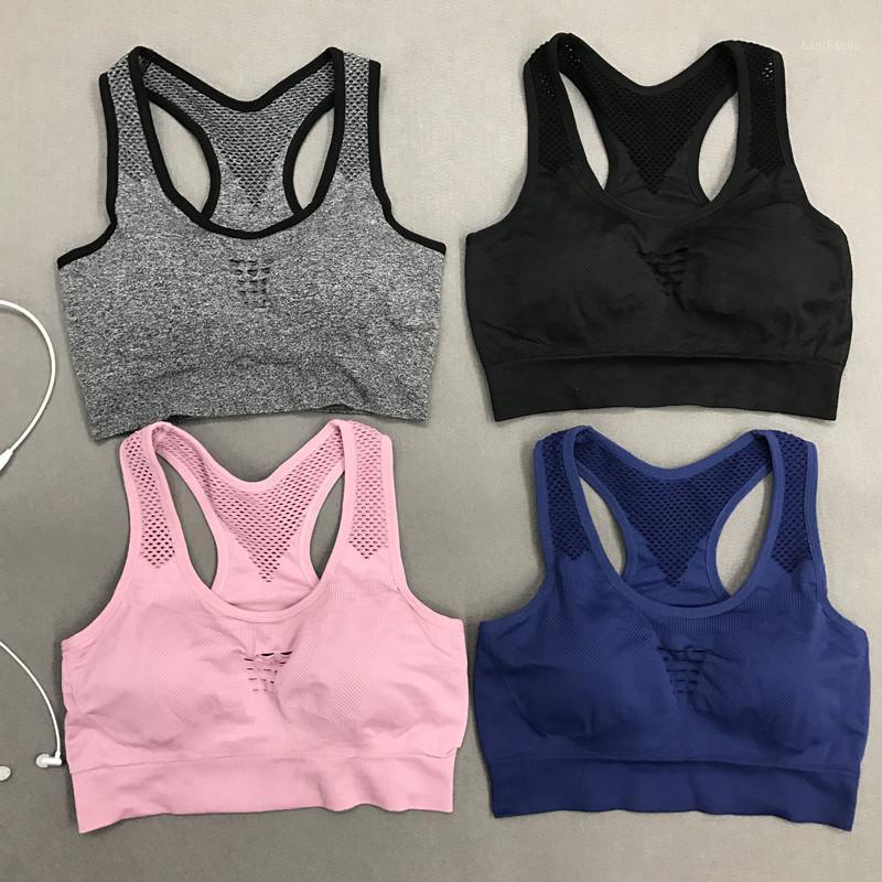 

New Quick Dry Women Seamless Push Up Sportswear Feminine Bra Workout Yoga Top Crop Padded Sleeveless Fitness Shockproof Bra Vest1, Black
