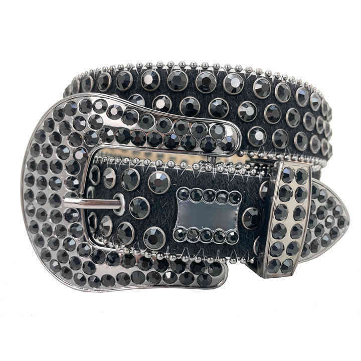 

bb simon belts men leather belt rhintone black and white for women fashion new dign