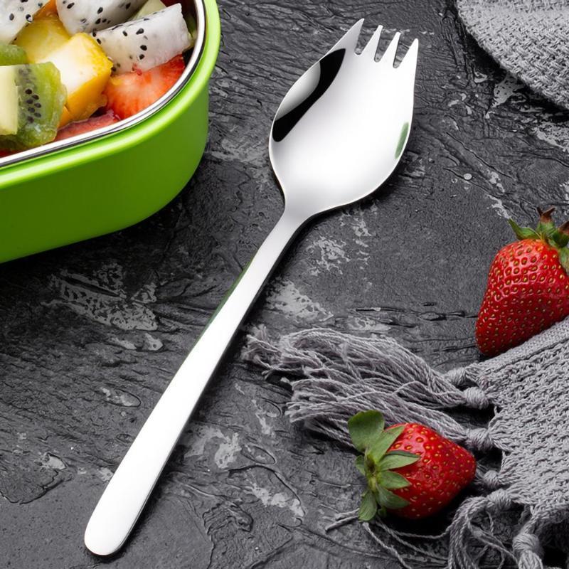 

Multifunction Spoon Fork 304 Stainless Steel Dual-use Creative Weatern Tableware Long Handle Durable and Safe Kitchen tools1