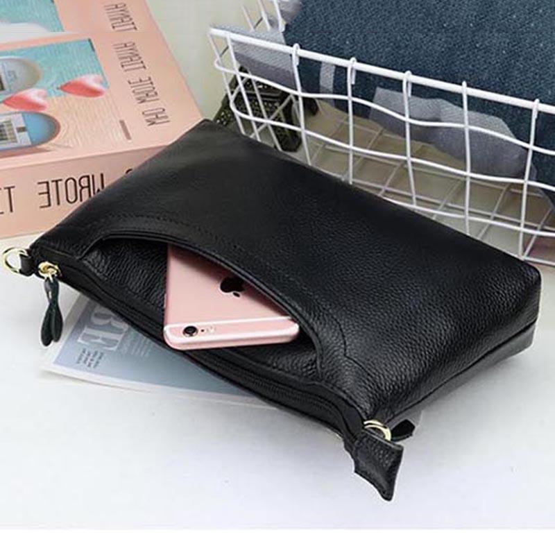 

Ladies Messenger Bag New Arrival Leather Luxury Ladies Leather Messenger Bag Handbag Fashion Style, Black