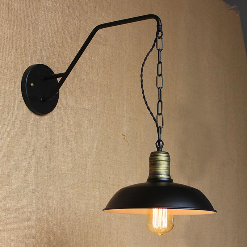

contemporary Contracted individuality creative lamp industrial chain hoist the dining room the bedroom wall lamp bed E27