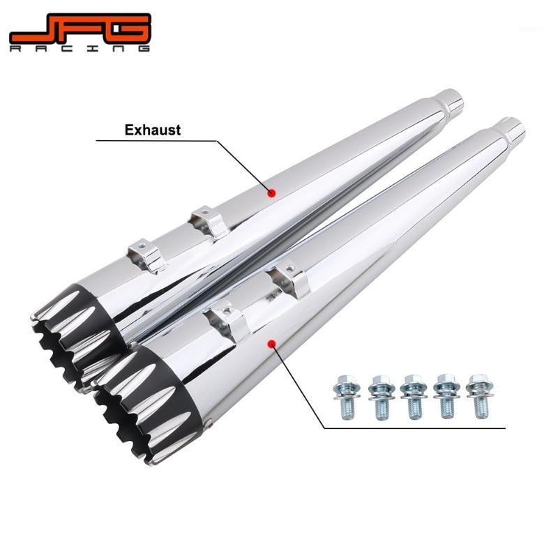 

Motorcycle Megaphone Exhaust Pipes Mufflers Slip-On For 1995-2020 Touring Bagger Models Dresser Road King Electra Glide1