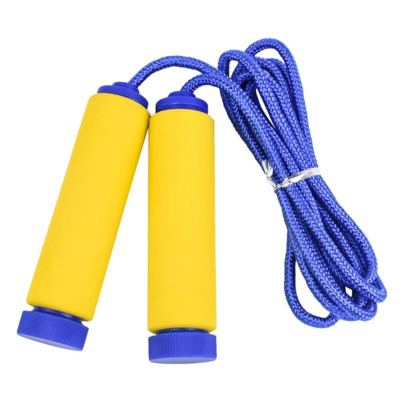 

Yellow foam children adult skipping rope