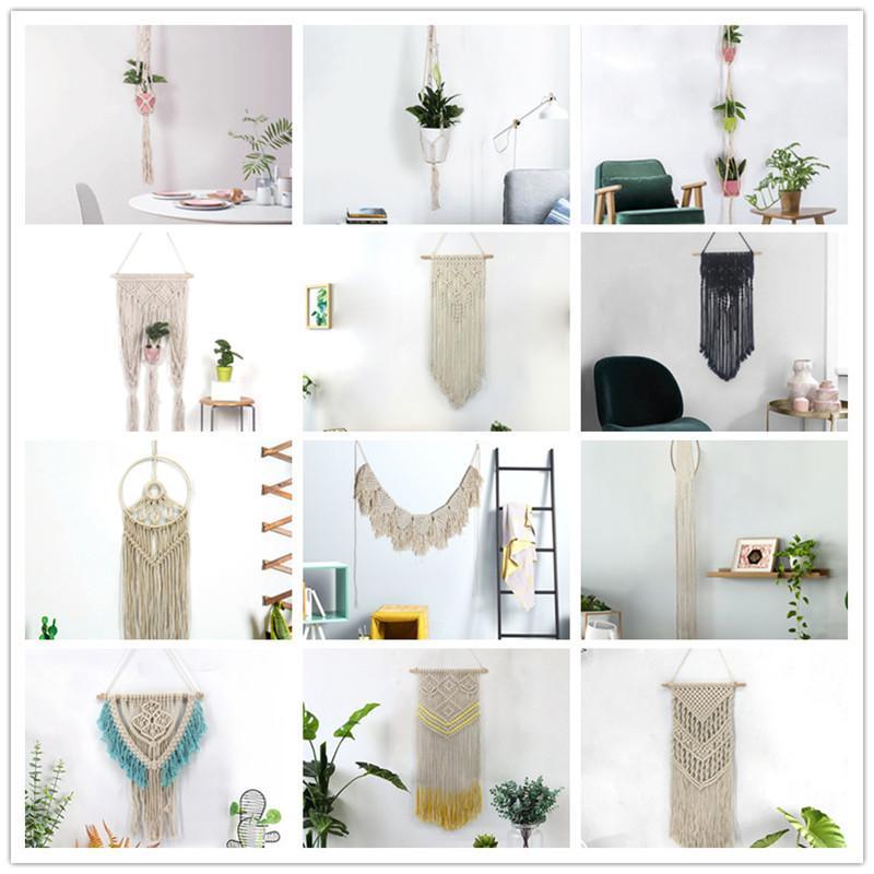 

Handmade Wall Hanging Tapestry Macrame Wedding Ceremony Backdrop Wall Art Wedding Home Living Room Home Decor1