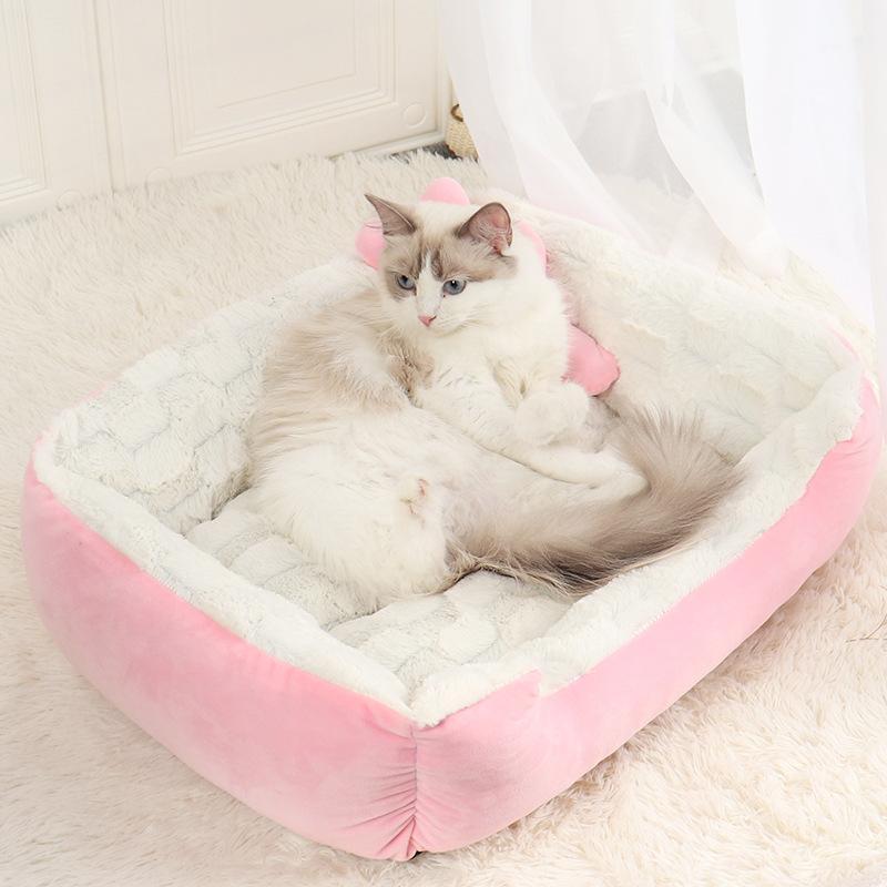 

Creative Goods for Cats Eco Friendly Products Dog Sleeping Bed Plush Pet Beds Dog Round Cat Doggie Bed Warm Sleeping Pet1, Brown