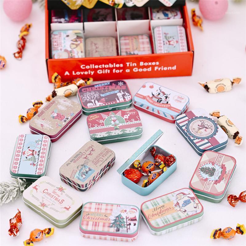 

Christmas Tin Candy Box Creative Storage Tin Packaging Box Candy Christmas children Gifts Decor biscuit jar1