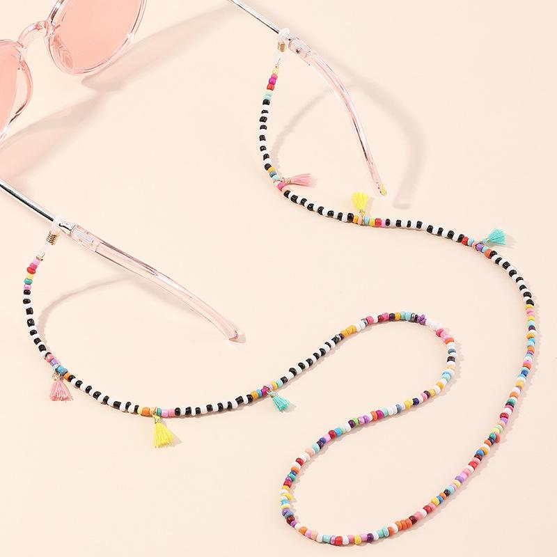 

Bohemian Style Color Beads Tassel Cords Reading Glasses Chain Lanyard Hold Straps Fashion Women Accessories