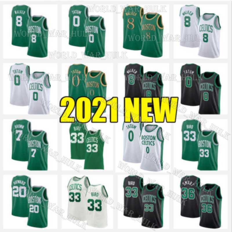 

Jayson 0 Tatum Marcus 36 Smart Kemba 8 Walker Larry 33 Bird Boston Celtics Jersey Jaylen 7 Brown Gordon 20 Hayward 2021 Basketball, Black;red