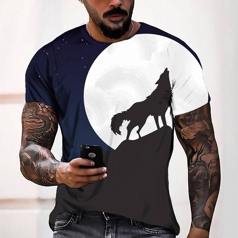 T-shirt Tee Tee T-shirt 3D Imprimer Graphic Cou rond Casual quotidien 3D Imprimé à manches courtes Haut de mode Cool Confortable Black Z9WM #