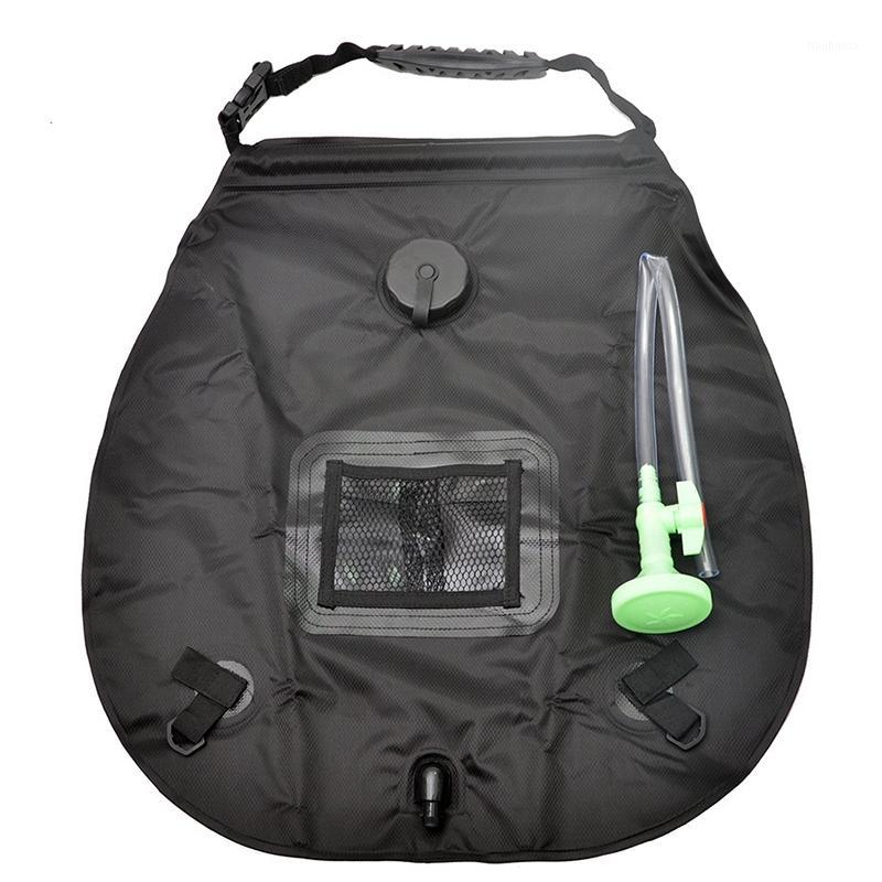 

Outdoor Camping Shower Bag 20L Solar Shower Bag for Outdoor Traveling Hiking Summer Black1, Black