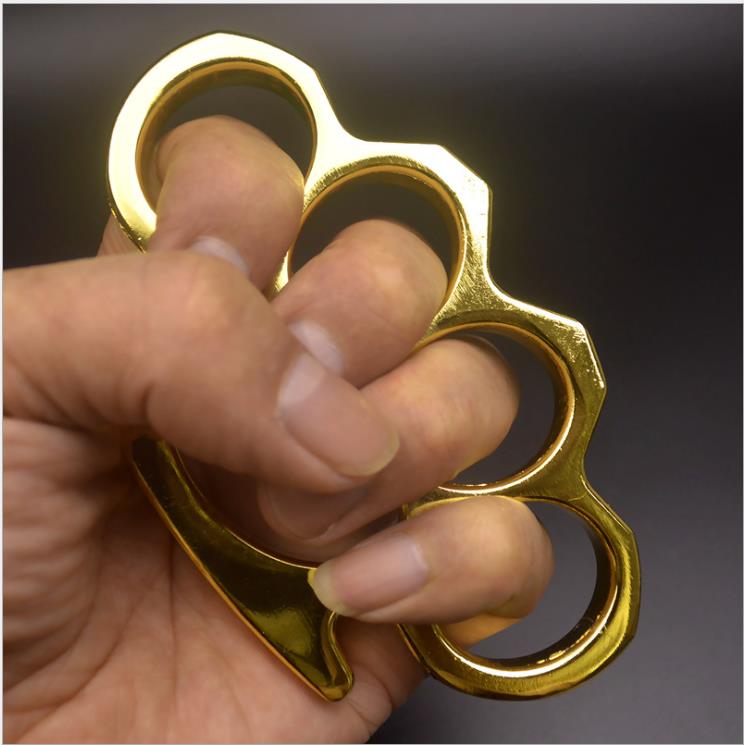 

Fiberglass thickened golden finger tiger four-finger self-defense ring clasp ring ring self-defense supplies hand clasp hand support, Black