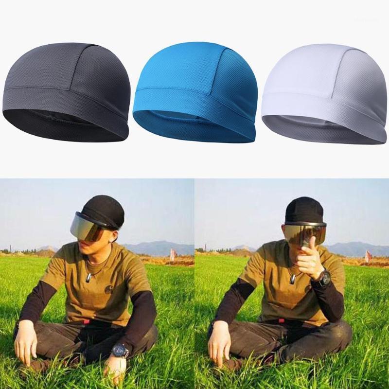

Mens Womens Quick Dry Sweat Wicking Beanie Cap Stretchy Skull Cycling Hat Helmet Liner Tools sports Skull Cap outdoor Banda V9J91