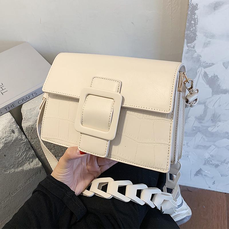 

Stone pattern Flap Crossbody bag 2021 Fashion New High quality PU Leather Women's Designer Handbag Travel Shoulder Messenger Bag, Black