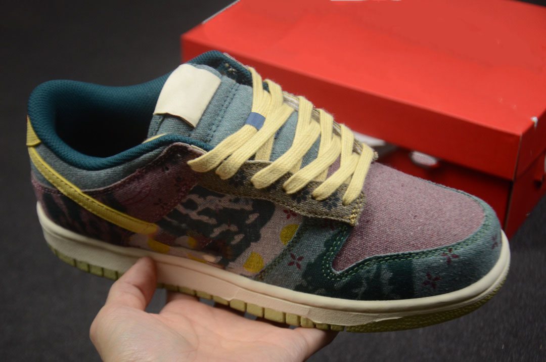 

2021 Dunk Running Sneaker Low Lemon Wash skateboard shoes Tie-dye printing washed denim Fashion Trainers luxurys Designer Sneakers