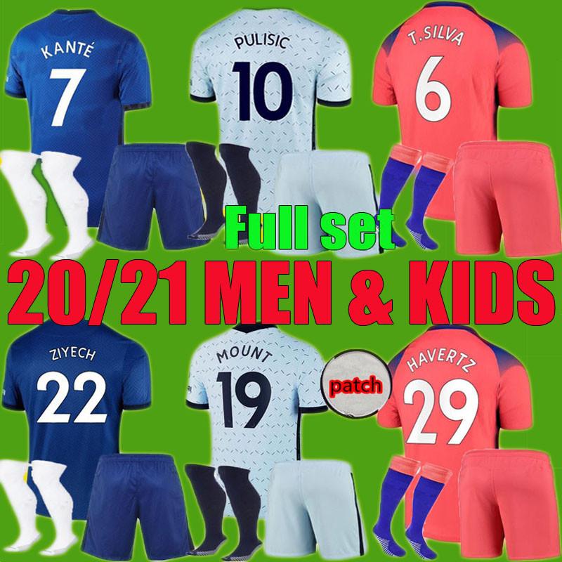 

2020 2021 PULISIC ZIYECH HAVERTZ KANTE WERNER ABRAHAM CHILWELL MOUNT JORGINHO soccer jersey 20 21 GIROUD football shirt men kids kit Uniform, Black;yellow