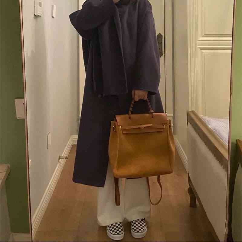 

Luxury H Bags 2022 new backpack leisure travel light large capacity h-volume versatile Single Shoulder Handbag women, Brown