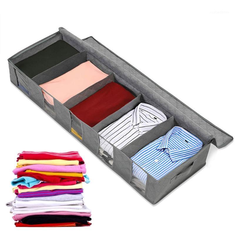 

Home Bra Storage Box Socks Underwear Organizer Box Folding Fabric Storage Case Under Bed Quilt Organizer1