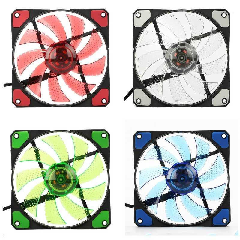 

VIRIVI 120mm LED Ultra Silent Computer PC Case Fan 15 LEDs 12V Cpu Heatsink Cooler Master Cooling Fan DC 12V 4P 3P Connector1