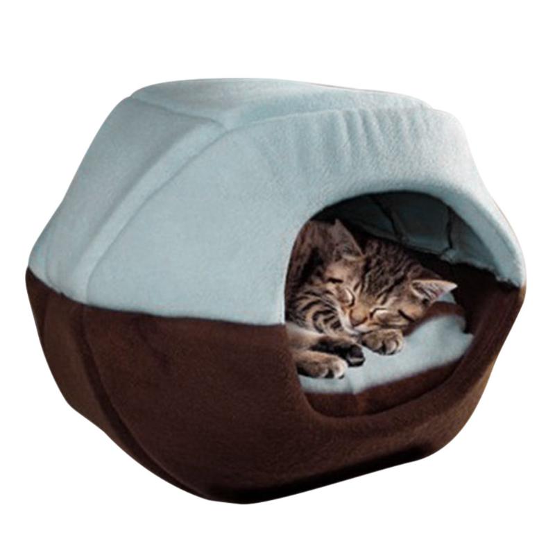 

Winter Cat Dog Bed House Foldable Soft Warm Animal Puppy Cave Sleeping Mat Pad Nest Kennel Pet Supplies FPing