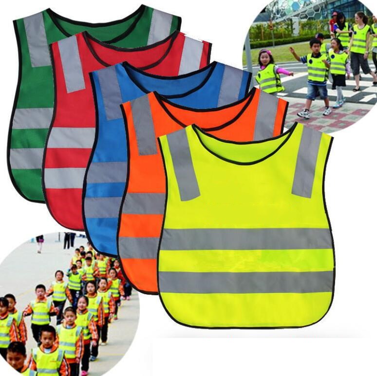 

Kids Safety Clothing Student Reflective Vest Children Proof Vests High Visibility Warning Patchwork Vest Safety Construction Tools CCA12587