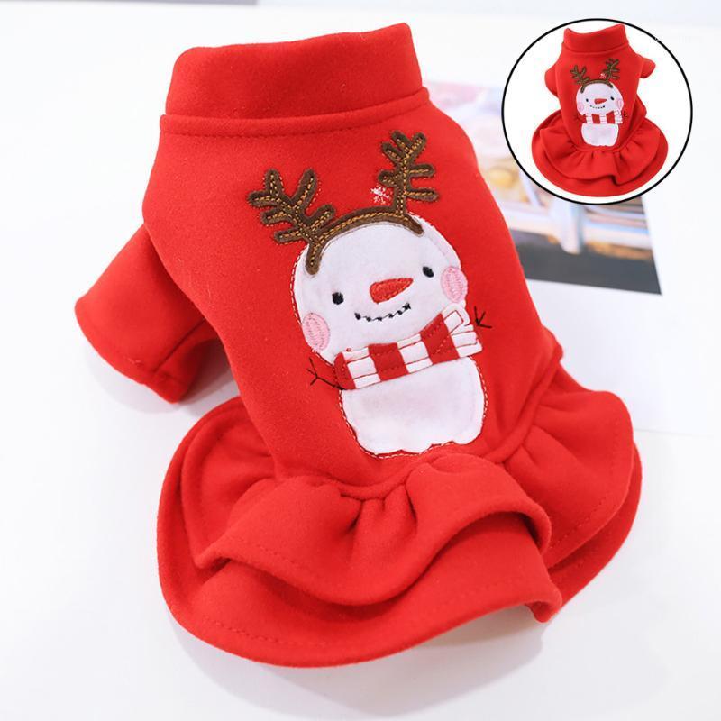 

Christmas Dog Clothes Snowman Shirt Dress Costume Dog Cat Coat For Small Dogs Cats Terrier Pet Clothes Ropa Para Perro#0817g301, Red