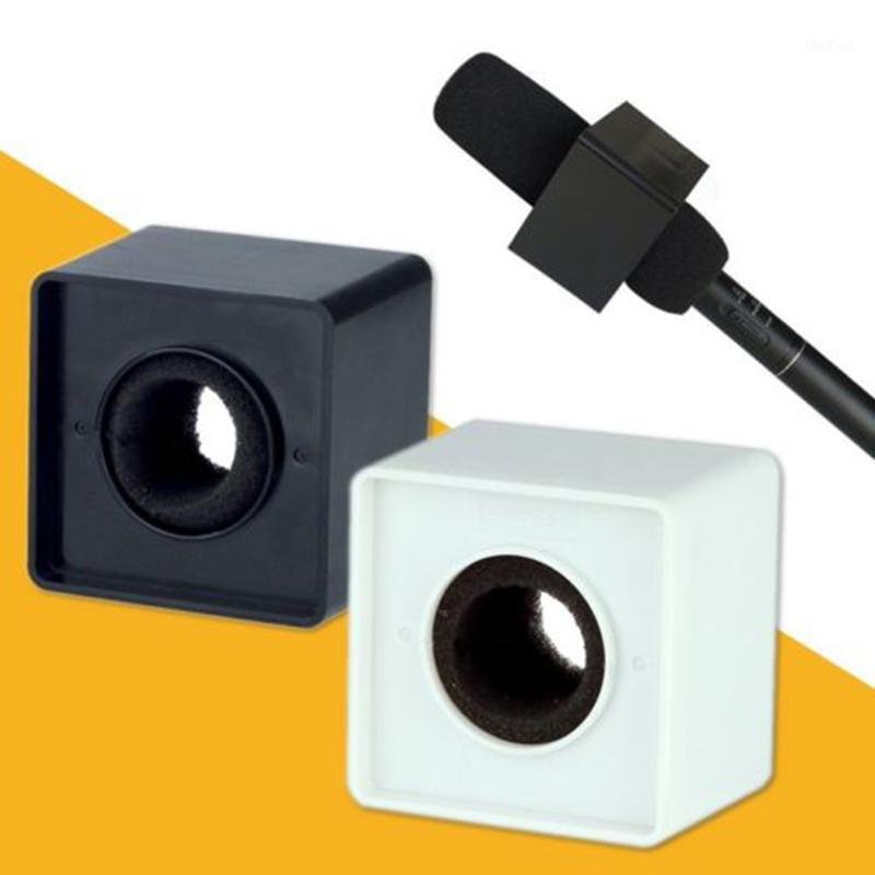 

FORNORM High Quality 40mm Hole TV Crew Interview Microphone Square Cube Shaped Logo Flag Station ABS Material1