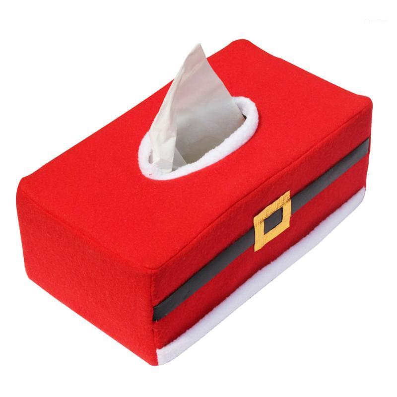 

Christmas Style Santa Claus Belt Felt Tissue Box Case Holder (Red)1