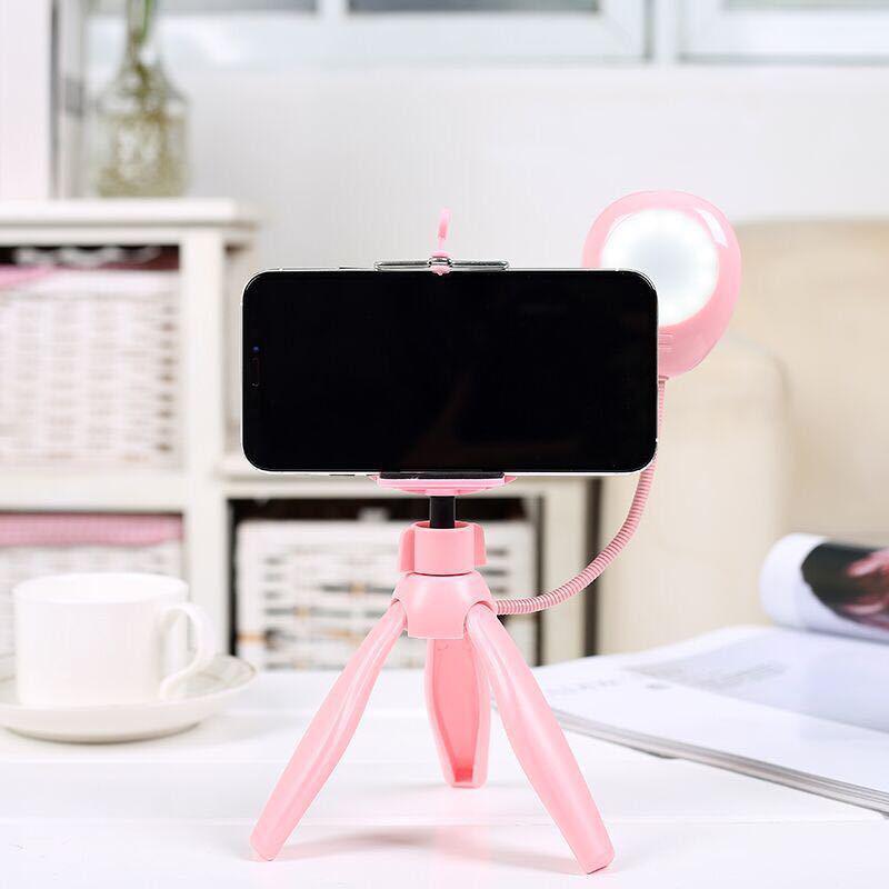 

Tripods Portable Mobile Phone Selfie Stick Automatic Adjustment Fill Light Tripod Live Stand Adjustable Shoot Video Stabilizer1