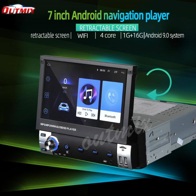 

Car Radio 7" HD Retractable Screen Bluetooth Autoradio Stereo MP5 Player With Mirror Link Rear View Camera 3USB
