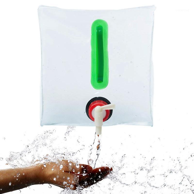 

20L PVC Outdoor Folding Collapsible Drinking Water Bag Storage Car Water Carrier Container for Outdoor Camping Hiking Picnic Bag1, Green