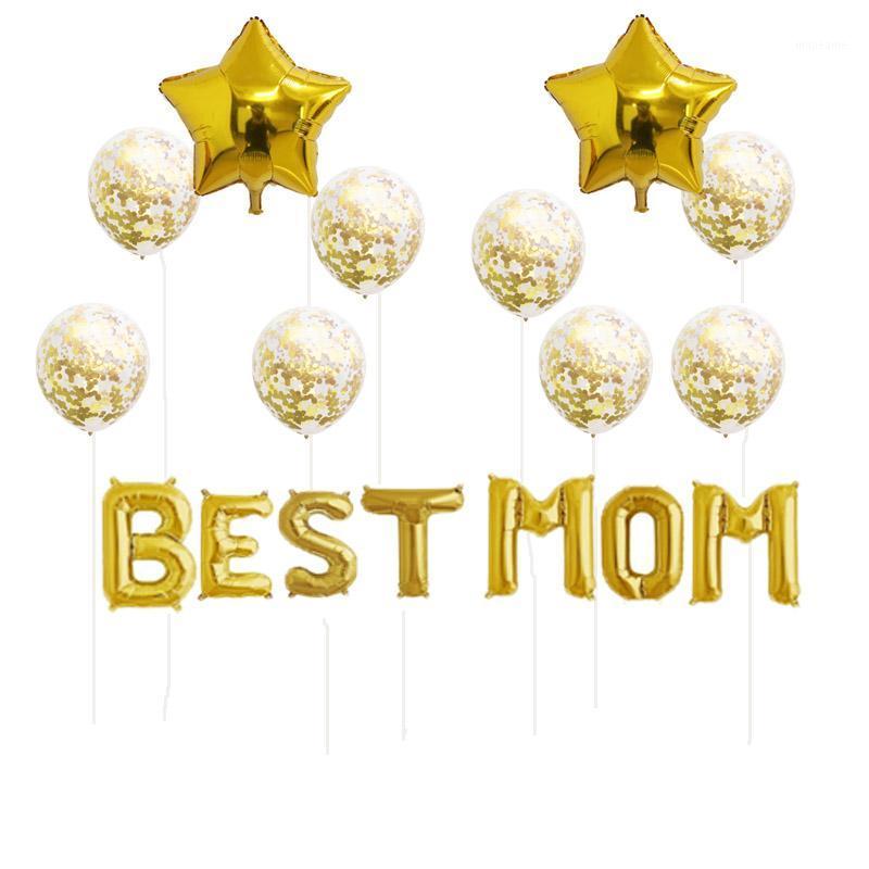 

mothers day party decoration globos 16 inch rose gold letter balloons Best Mom Ever foil balloons party supplies ballons1