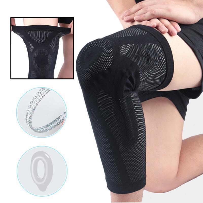 

1Pcs Spring and Summer Sport Knee pad 3D Knitting Elastic Compression Nylon Protector knee support pads sport safety1, Black