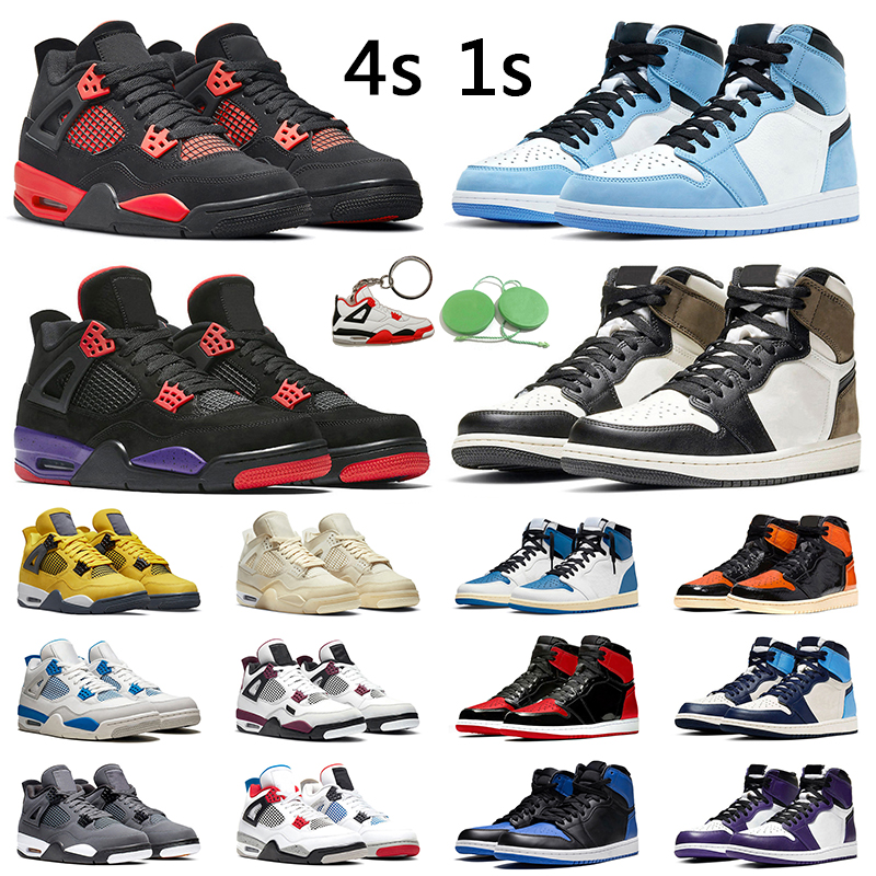 

jumpman4s University Blue Basketball Shoes Red Thunder White Oreo Men Women 1s Mocha Obsidian Mens Trainer, # 39