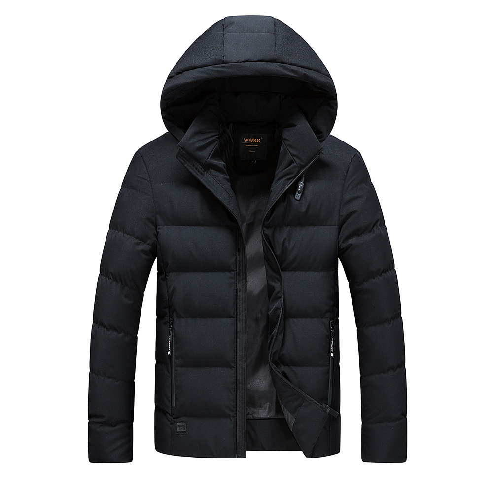 

2021 Attacked New Comfortable Man and Winter Hot Parkas Solid Mode Long Men's Coat 7 Colors Luyzjzen K77 WUMR, Black