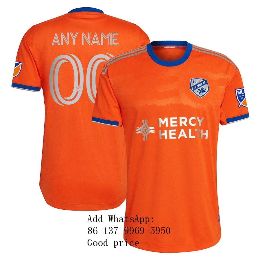 

Custom Mens women youth FC Cincinnati 9 Brenner 4 Nick Hagglund orange 202122 New Heritage Authentic Player Jersey