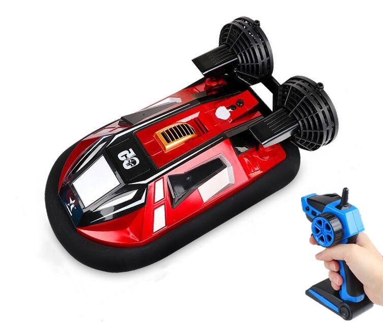 

Amphibious Remote Control Simulation RC Hovercraft 2.4G Waterproof High-Speed Drift Reverse Navigation Anti-Collision Fuselage, Red