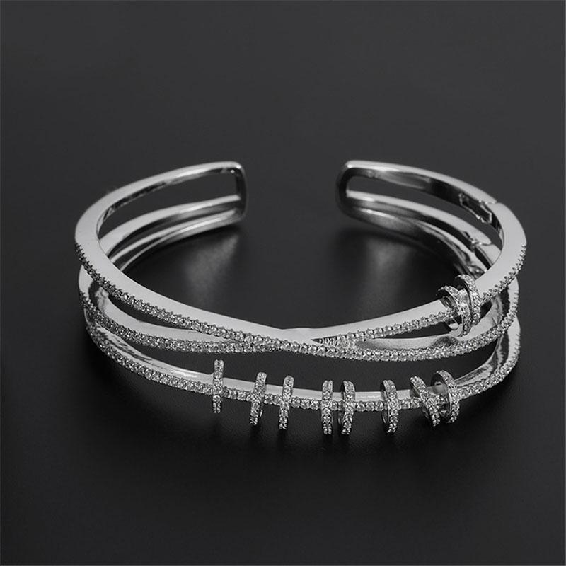 

Funmode Classic Brand CZ Bangle For Women Female Wedding Party pulseras mujer moda 2020 Wholesale FB81
