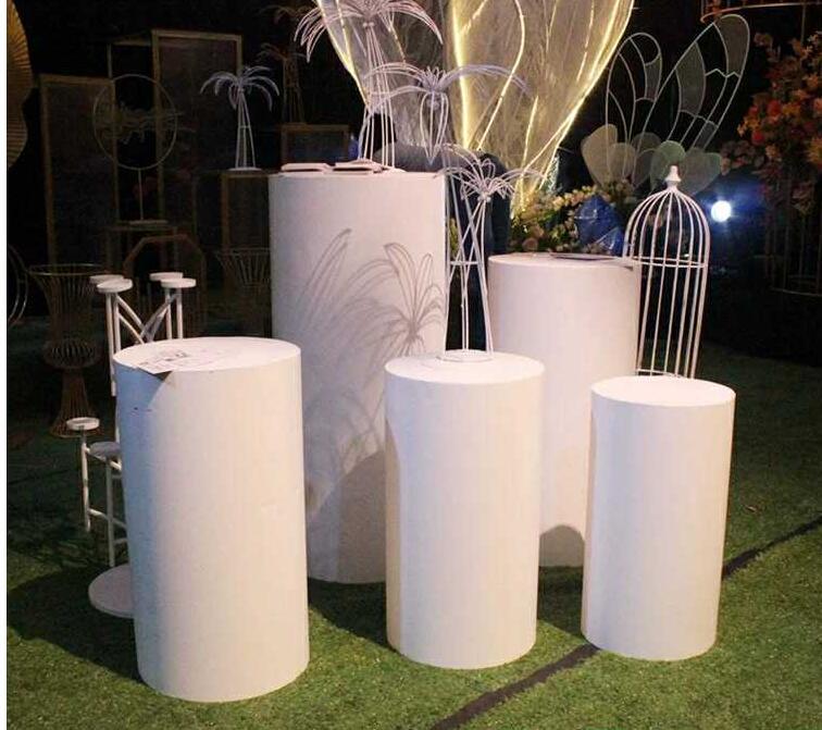 

Free shipping New products Round Cylinder Pedestal Display Art Decor Plinths Pillars for DIY Wedding Decorations Holiday