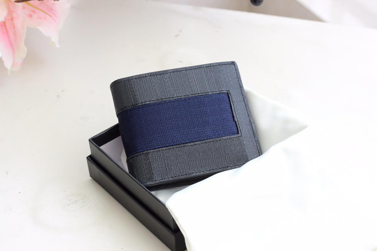 

best quality canvas with black genuinel leather short mens wallet with box luxurys designers wallet womens wallet purse credit card holder 6, Wallet with original box