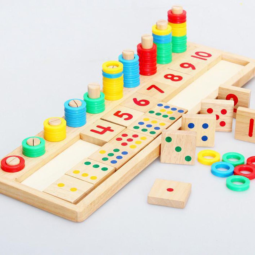 

Kids Wooden Montessori Materials Learning To Count Numbers Matching Early Education Teaching Math Toys Logarithmic Board LJ200922