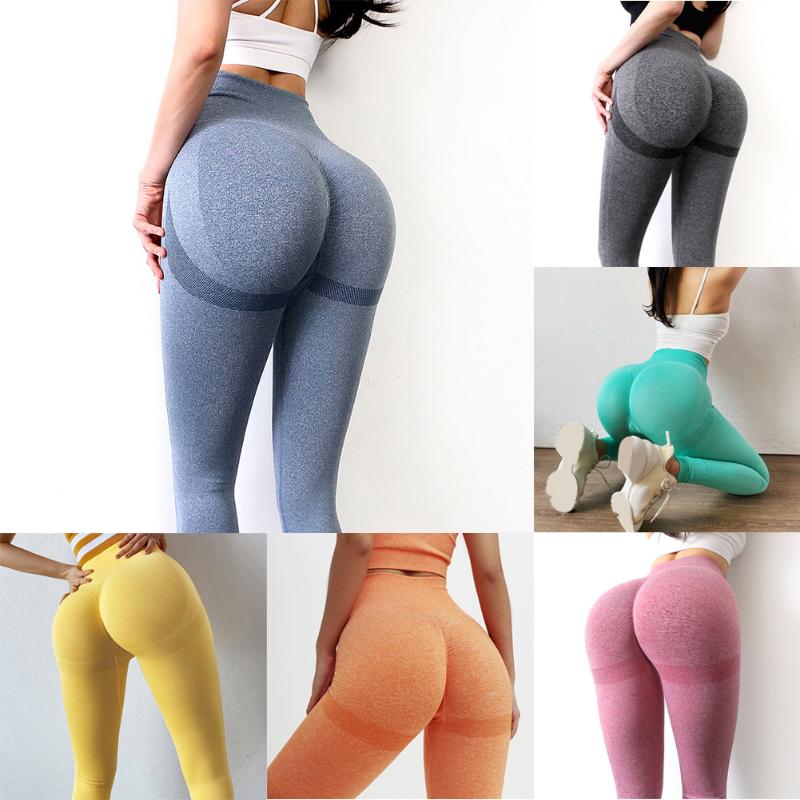 

Yoga Pants Sports Wear Seamless Women Fitness High Waist Gym Leggings Yoga Elastic Seamless Run Bodybuilding Pants, A5 orange