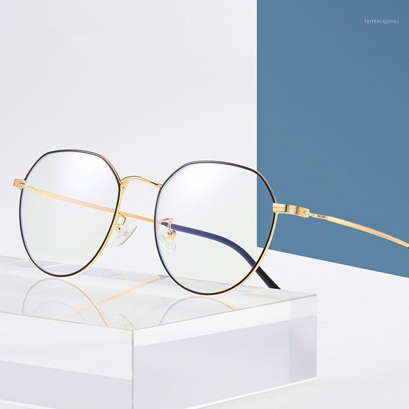 

Sunglasses 2021 Vintage Metal Frame Spectacles Women Men Anti Blue Light Ray Blocking Eye Glasses Frames Clear Lens Eyewear WD19071
