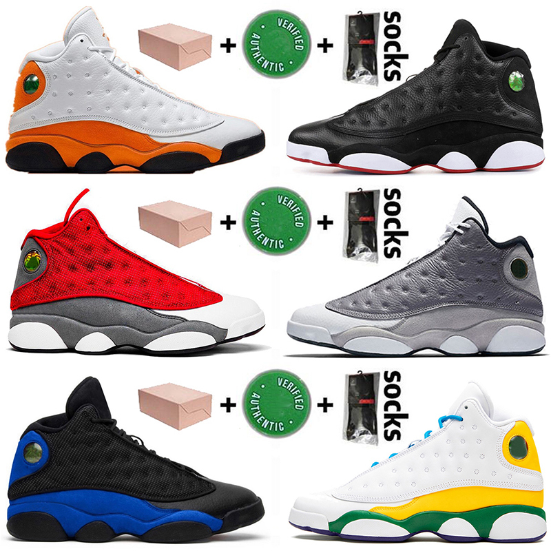 

WITH BOX Stock Jumpman X 13 13s Mens Womens Shoes Satin\r\r Hyper Royal Starfish Sport Sneakers Trainers SIZE 13, Shippingfees